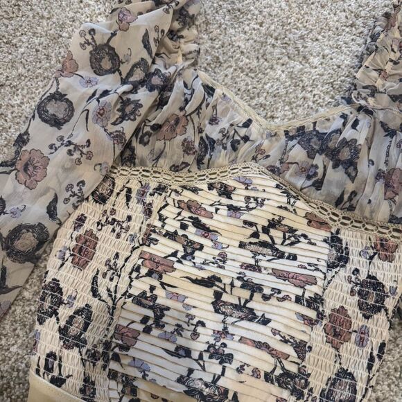 Free People Brunch Date Bodysuit in Ivory Combo | XSmall - Picture 5 of 6